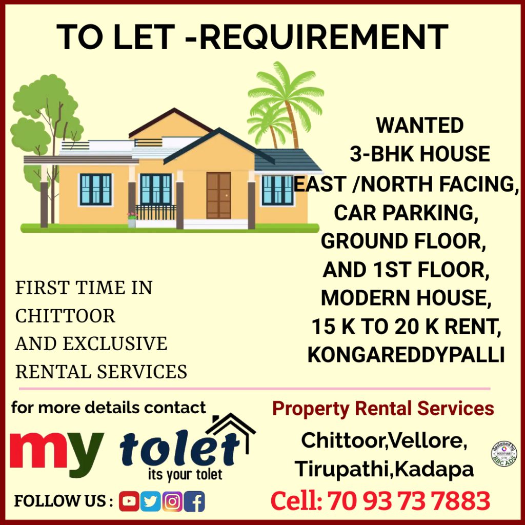 my tolet /rental services/house for rent/lease rent service
